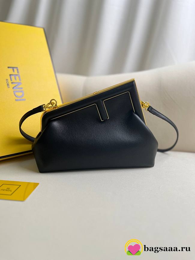 Bagsaa Fendi Frist Small Black Bag - 9.5*26*18cm - 1