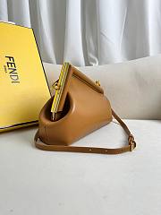 	 Bagsaa Fendi Frist Small Brown Bag - 9.5*26*18cm - 4