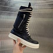 	 Bagsaaa Rick Owens Black Leather Sneaker Boots - 6
