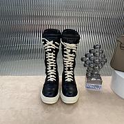 	 Bagsaaa Rick Owens Black Leather Sneaker Boots - 2