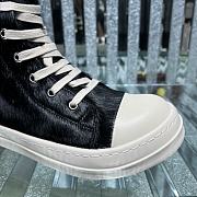 	 Bagsaaa Rick Owens Pony Hair High-Top Leather Sneakers black - 4