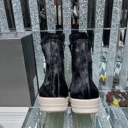 	 Bagsaaa Rick Owens Pony Hair High-Top Leather Sneakers black - 2