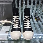 	 Bagsaaa Rick Owens High-Top Leather Sneakers In Black - 4