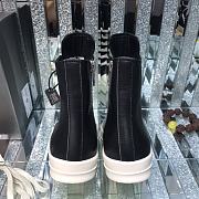 	 Bagsaaa Rick Owens High-Top Leather Sneakers In Black - 2