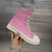 	 Bagsaaa Rick Owens High-Top Leather Sneakers In Pink - 5