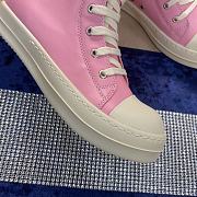 	 Bagsaaa Rick Owens High-Top Leather Sneakers In Pink - 2