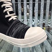 Bagsaaa Rick Owens High-Top Sneakers With Nylon Toe In Black - 5