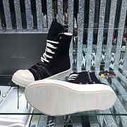 Bagsaaa Rick Owens High-Top Sneakers With Nylon Toe In Black - 4