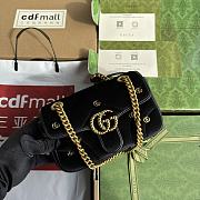 Bagsaaa Gucci Small Marmont Black Velvet - 22*13*6CM - 3