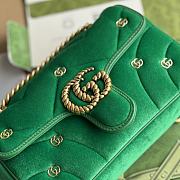 Bagsaaa Gucci Small Marmont Green Velvet - 22*13*6CM - 2