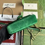 Bagsaaa Gucci Small Marmont Green Velvet - 22*13*6CM - 3