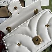 Bagsaaa Gucci Small Marmont White Leather - 26*13*6CM - 6