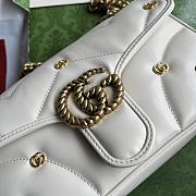 Bagsaaa Gucci Small Marmont White Leather - 26*13*6CM - 5