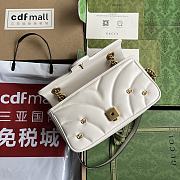 Bagsaaa Gucci Small Marmont White Leather - 26*13*6CM - 3