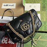 Bagsaaa Gucci Small Marmont Black Leather - 26*13*6CM - 6