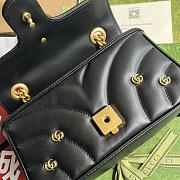 	 Bagsaaa Gucci Mini Marmont Black Leather - 22*13*6cm - 3