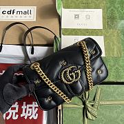 	 Bagsaaa Gucci Mini Marmont Black Leather - 22*13*6cm - 5