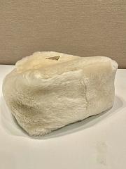 Bagsaaa Prada Ecru Shearling Mini Handbag In Beige - 18x15.5x10cm - 6
