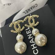 Bagsaaa Chanel Tear Drop Gold Pearl Earrings - 6