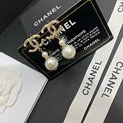 Bagsaaa Chanel Tear Drop Gold Pearl Earrings - 2