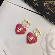 Bagsaaa Heart Pink Drop Earrings - 3