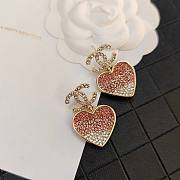 Bagsaaa Heart Pink Drop Earrings - 2