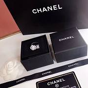 Bagsaaa Chanel Flower Crystal Silver Ring - 2