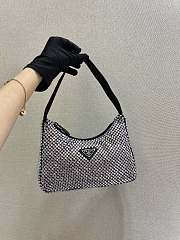 Bagsaaa Prada Satin mini-bag with crystals in black - 22x17x6cm - 2
