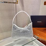 	 Bagsaaa Prada Satin mini-bag with crystals in white - 22x17x6cm - 4