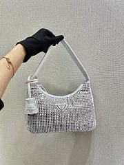 	 Bagsaaa Prada Satin mini-bag with crystals in white - 22x17x6cm - 2