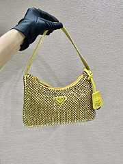 	 Bagsaaa Prada Satin mini-bag with crystals in yellow - 22x17x6cm - 2