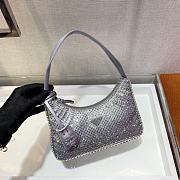 	 Bagsaaa Prada Satin mini-bag with crystals in silver - 22x17x6cm - 3