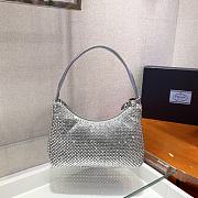 	 Bagsaaa Prada Satin mini-bag with crystals in silver - 22x17x6cm - 4