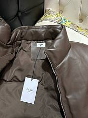 	 Bagsaaa Celine Leather Down Brown Jacket - 2