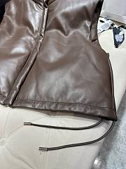 	 Bagsaaa Celine Leather Down Brown Jacket - 5