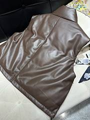 	 Bagsaaa Celine Leather Down Brown Jacket - 6