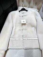 	 Bagsaaa Hermes Shearling White Jacket - 1