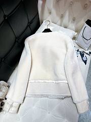 	 Bagsaaa Hermes Shearling White Jacket - 4