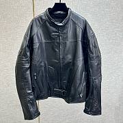 Bagsaaa Balenciaga Biker Leathe Jacket In Black - 1