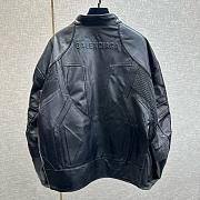 Bagsaaa Balenciaga Biker Leathe Jacket In Black - 2