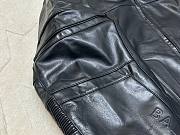 Bagsaaa Balenciaga Biker Leathe Jacket In Black - 4