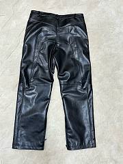 	 Bagsaaa Balenciaga Biker Leather Pant In Black - 3