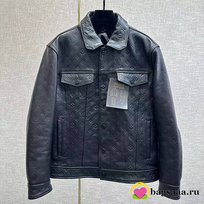 	 Bagsaaa Louis Vuitton Monogram Leather Jacket in black - 1