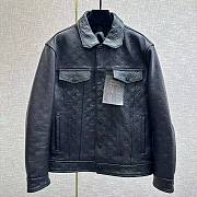 	 Bagsaaa Louis Vuitton Monogram Leather Jacket in black - 1