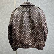 Bagsaaa Louis Vuitton Biker Leather Monogram Jacket In Brown - 6