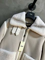 	 Bagsaaa Fendi White Shearling Jacket - 2