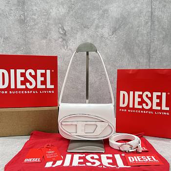 Bagsaaa Diesel iconic bag in white leather - 20.5*13.5*6.5CM