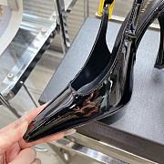 	 Bagsaaa YSL Patent Leather Black Thick Heeled - 5