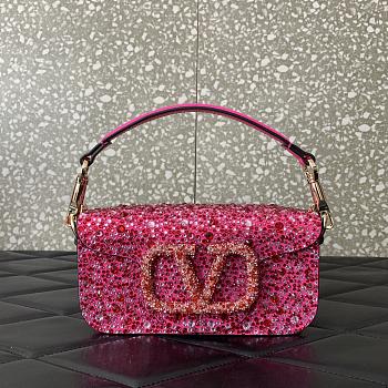 Bagsaaa Valentino Garavani Mini loco Pink crystal - 19x10.5x5cm