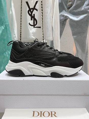 	 Bagsaaa Dior Essentials B22 SNEAKER Black And White Technical Mesh and Smooth Calfskin